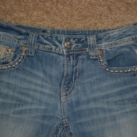 MISS ME Cuffed Capri Jeans Size 28 - Picture 2 of 8